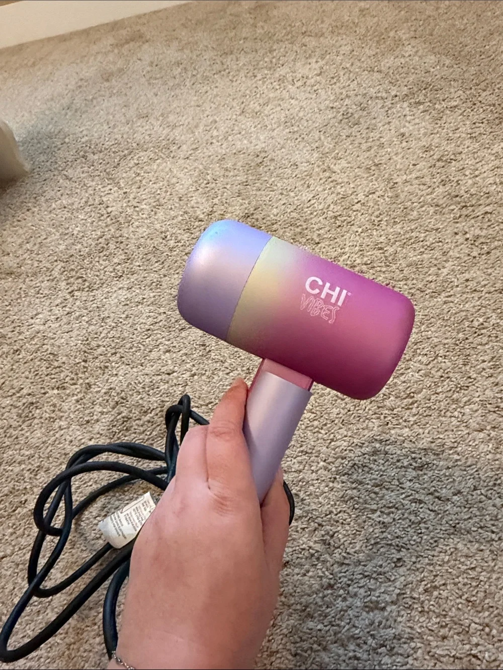 CHI Vibes Pink Gradient Travel Hair Dryer